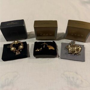 Avon Gold and Red Jewelry Collection